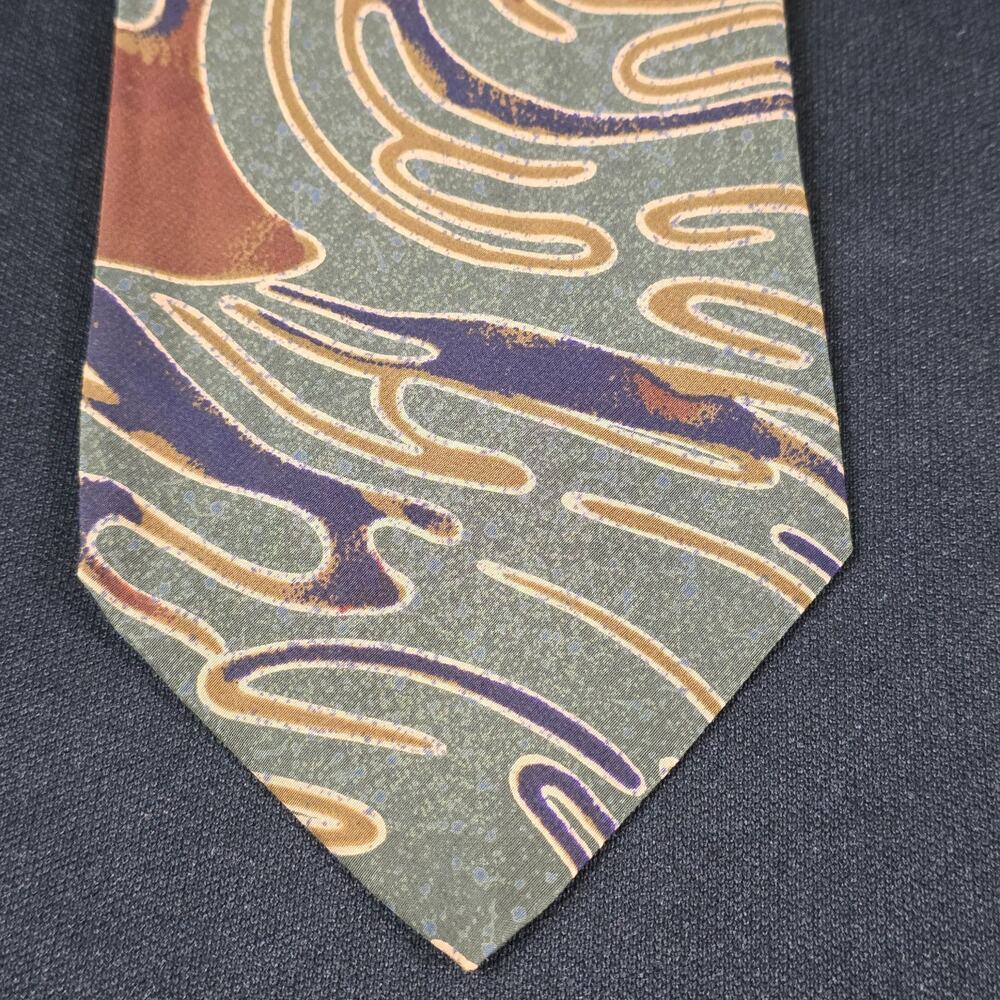 Robert Stewart Men's Multi-Color 100% Silk Abstract Pattern Tie